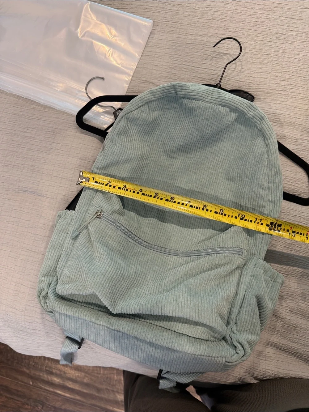 Light Aqua Corduroy Backpack